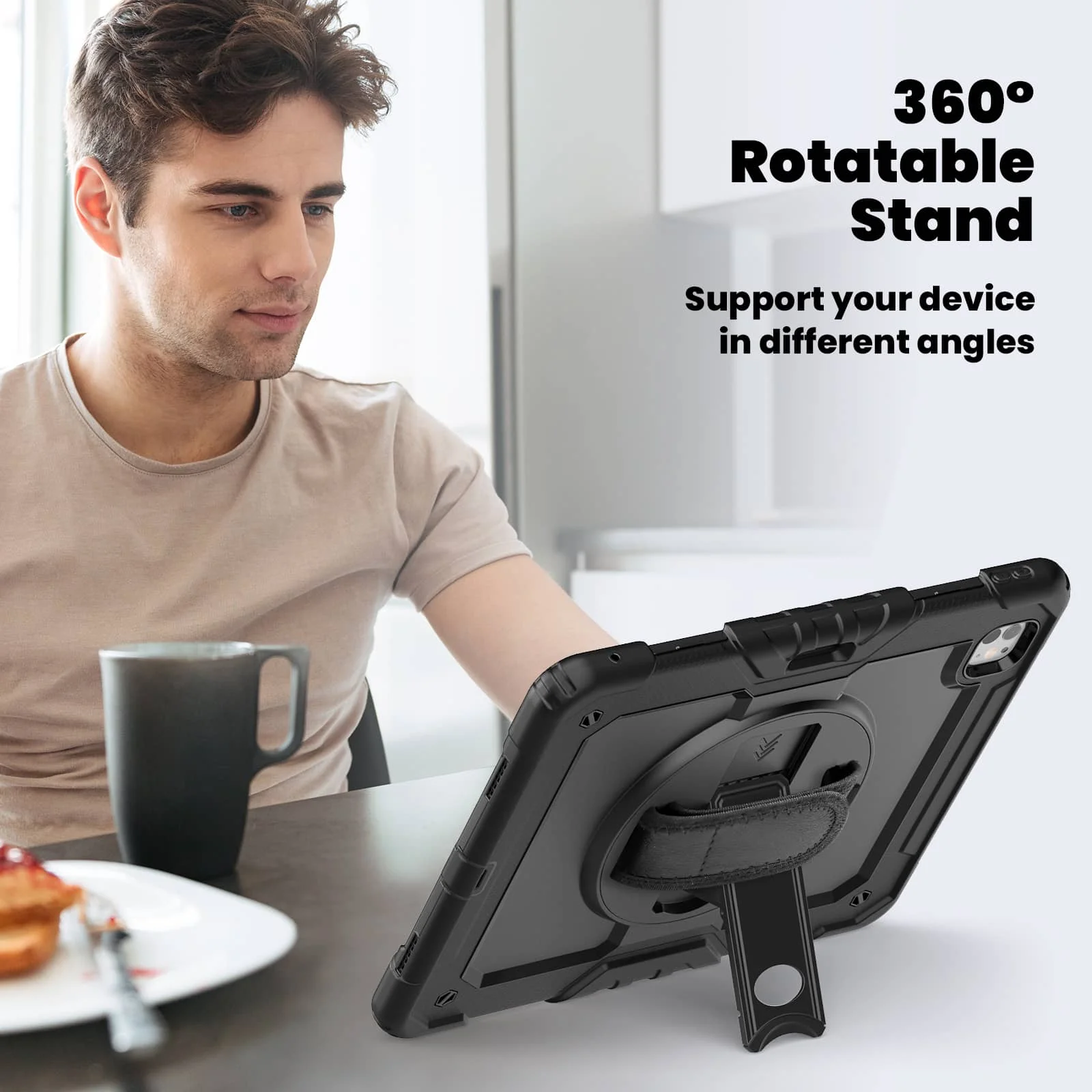 Для iPad Pro 13 дюймов (M4) 2024 противоударный силиконовый чехол в стиле милитари с