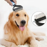 pet cat hair removal comb brush dog grooming shedding tools puppy hair shedding trimmer pet fur trimming dematting deshedd combs