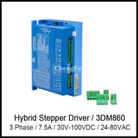3 phase stepper motor driver 3dm860 input voltage 2480vac 30100vdc 7 5a match nema34 3 phase stepper motor for cnc machine