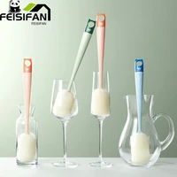 fashion cup brush waterwine glass cleaning long handle sponge brush baby bottle small cleaning brush kitchen tools accessories