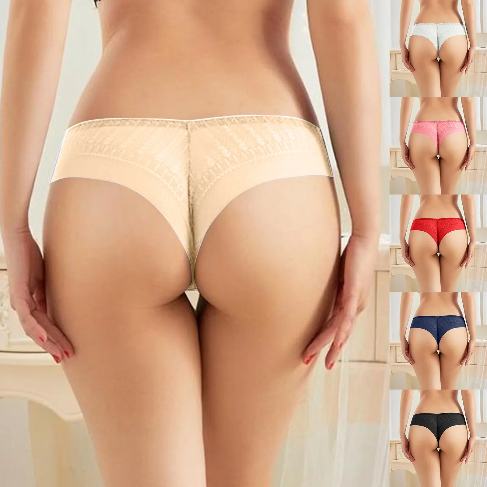 Трусики-танга женские с низкой посадкой х/б