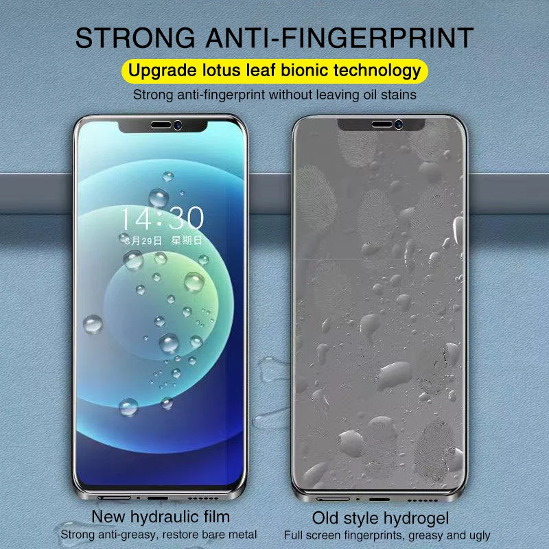 Фото Гидрогелевая пленка 4 шт., полное покрытие для iPhone 11 12 13 14 Pro Max Mini, Защита экрана для iPhone 14 11 8 7 6 Plus X XR XS MAX, пленка №5