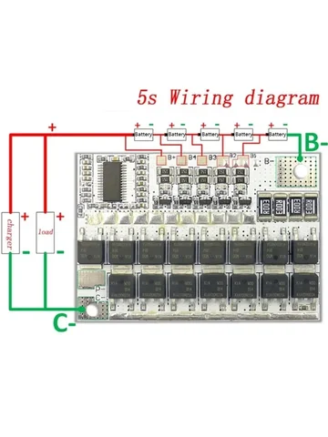 Блок защиты BMS для литиевых аккумуляторов 3s/4s/5s