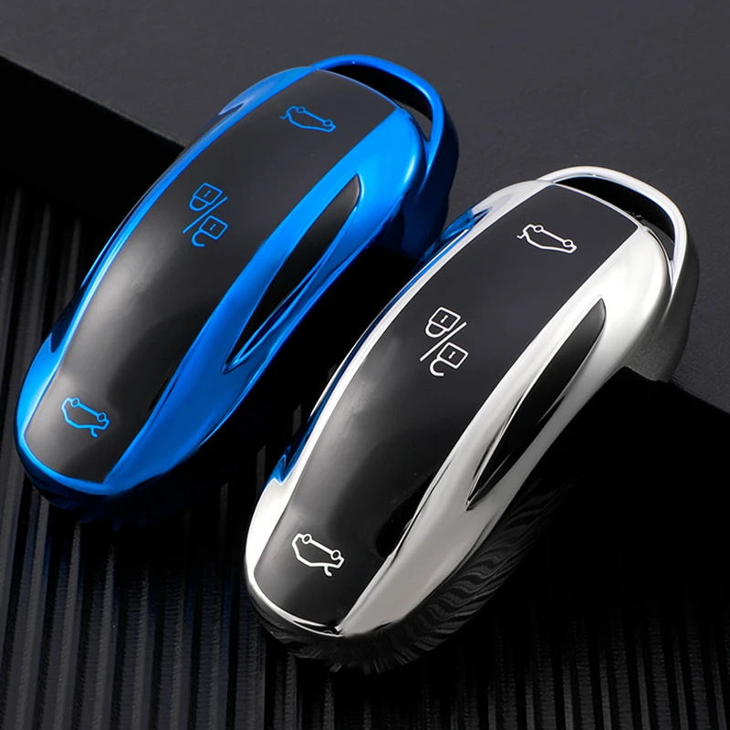 

TPU Car Smart Key Cover Case Fob for Tesla Model 3 Model Y Model X Model S Key Shell Bag Holder Protector Accessories