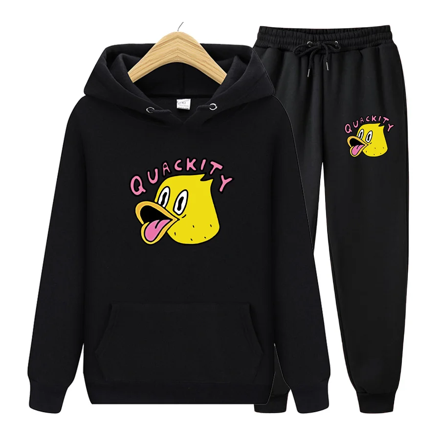 

Men's Hooded Sweater + Pants Set Autumn And Winter Hooded Sweater Sweatpants 2022 Fashion Cartoon Printed Casual Hooded Sweater