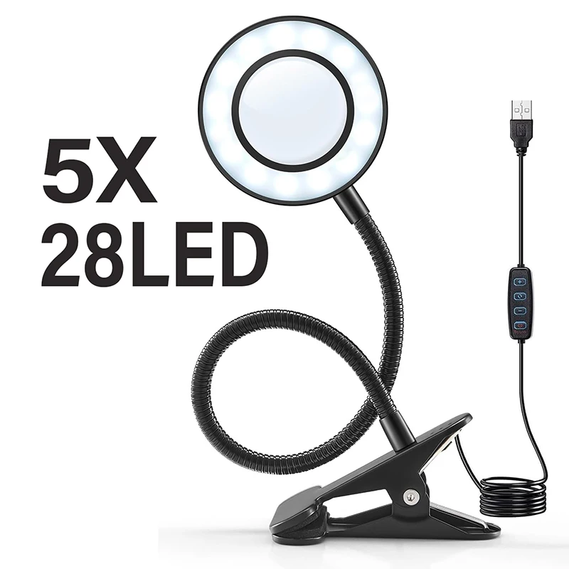 

Настольная лампа с лупой 5x/10x