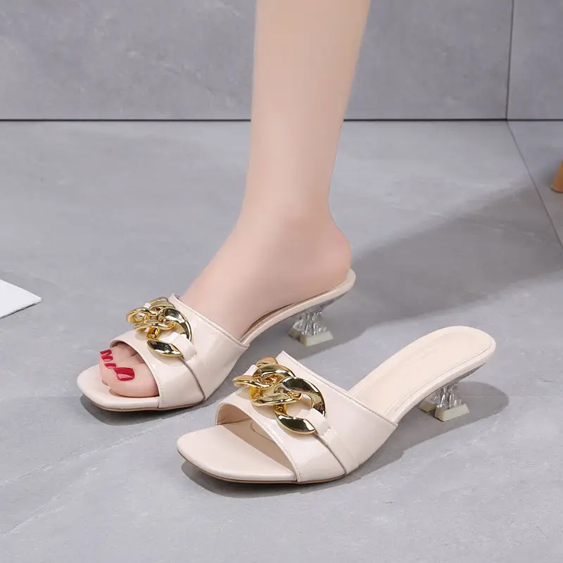 Sandals Women Slippers Sexy Stiletto Sandals Open Toe High Heel Zapatillas Mujer Casual Sapatos Femininos Women Shoes 2023 New
