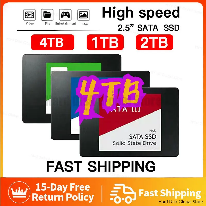 

2023 2TB Internal Solid State Drive Hard Disk SSD 2.5 Inch Sata III 1TB 4TB SSD Drive Hard Disk For Laptop Microcomputer Desktop