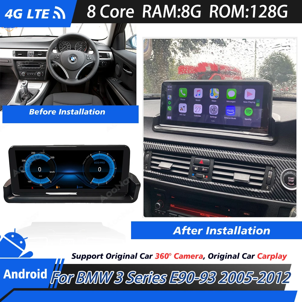 

Right Hand Drive Stereo Carplay For BMW 3 Series E90-93 2005-2012 Car radio GPS Navigation touch screen Head Unit Player