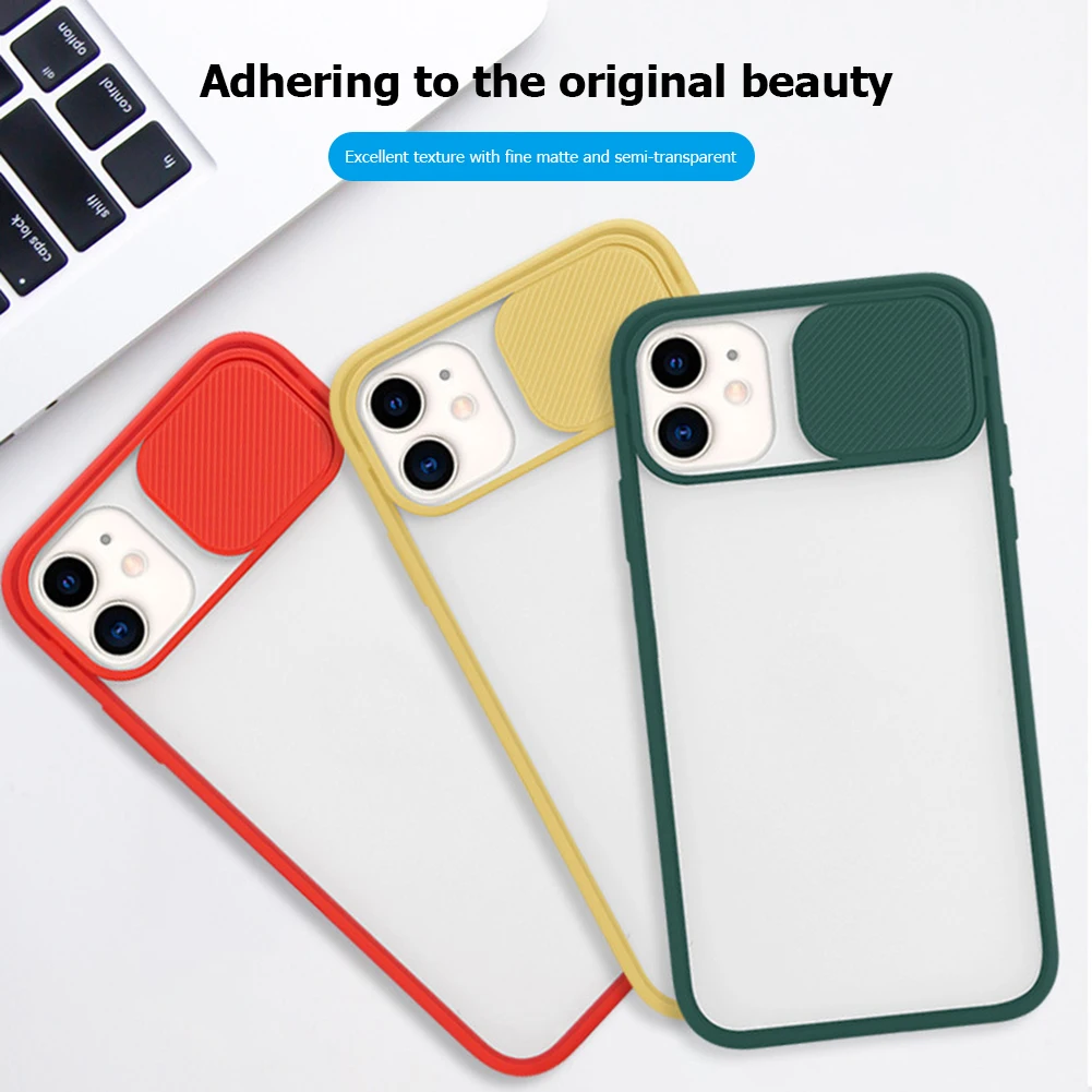 

Lens Protection Phone Case Caring Phone Slide Camera Personal Accessories for iPhone 11 Pro Max Translucent Bumper