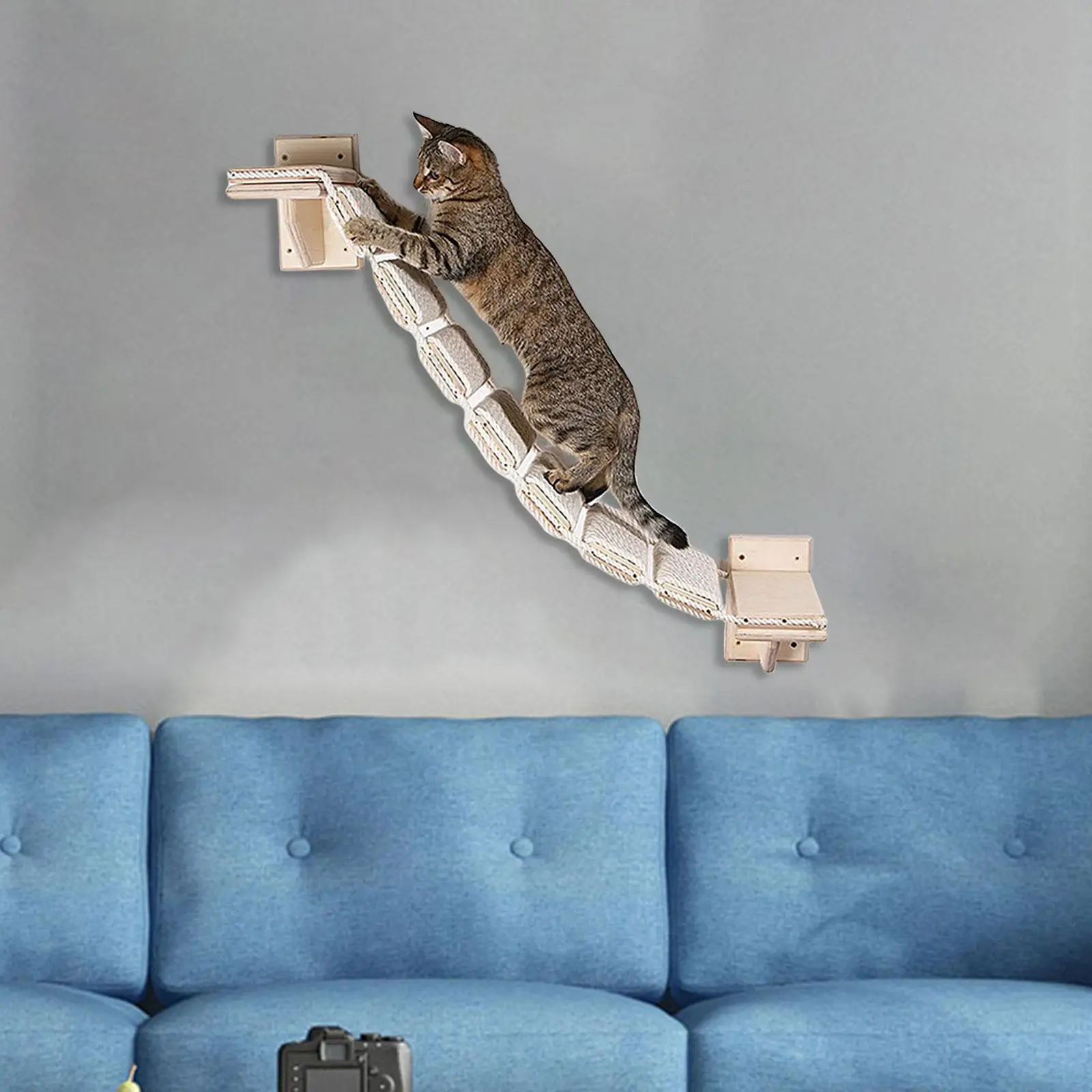 

Настенная полка «сделай сам» для кошек, современная лестница с перемычкой и лестницей, для домашних животных