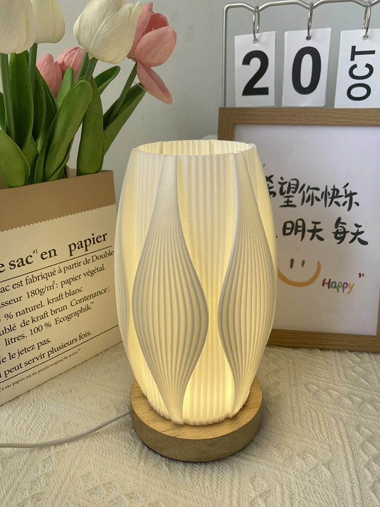 Современная 3D-печать PLA пластиковая настольная лампа для гостиной кабинета