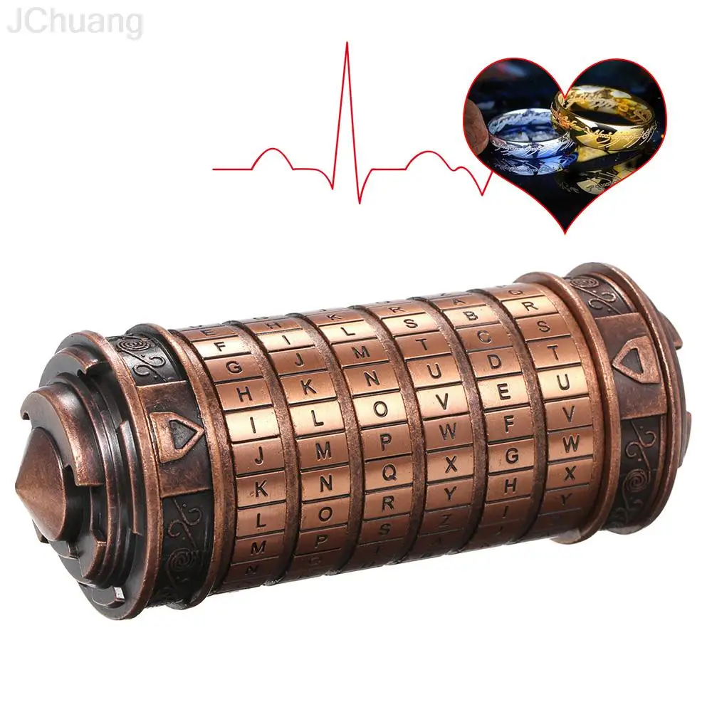 

Da Vinci Code Lock Leonardo da Vinci code toys Metal Cryptex locks Escape Chamber Props Marry Lover Gift Valentine's Day Gifts