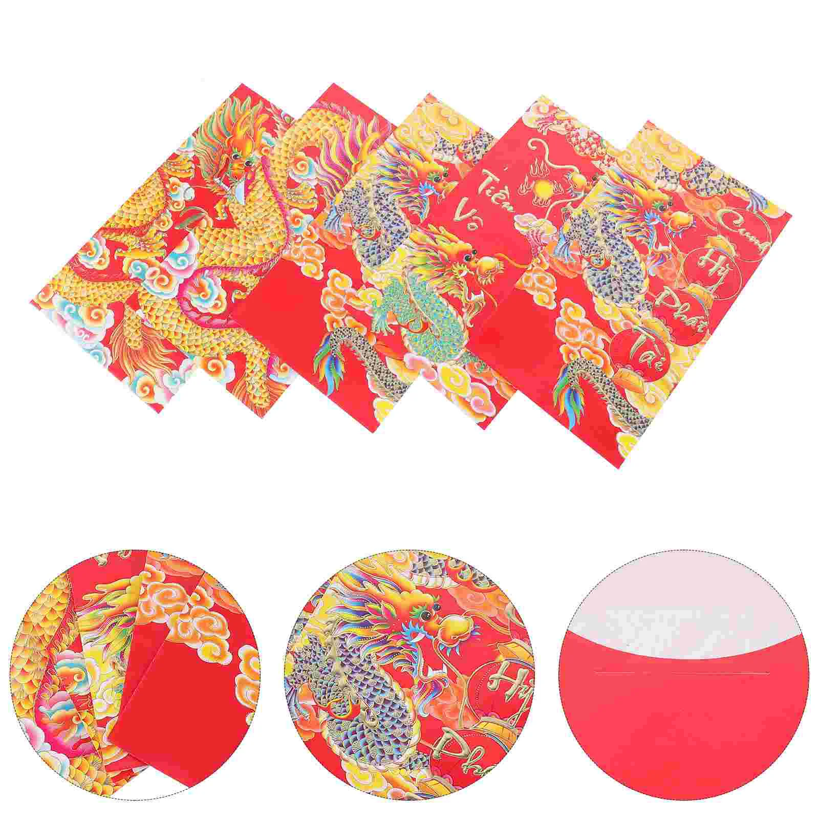 

30 Pcs Envelopes Spring Festival Red Paper Wallet Chinese New Year Packets Creative Traditional Pocket