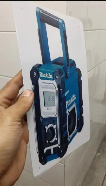 Makita 18v Bluetooth Jobsite Radio Metal Sign Poster Tin Wall Decor Painting 20x30cm Plaque |