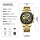 NIBOSI 2022 New Mens Watches Fashion Skeleton Quartz Watch Luxury Gold Stainless Steel Strap Men Wristwatch Relogio Masculino Other Image