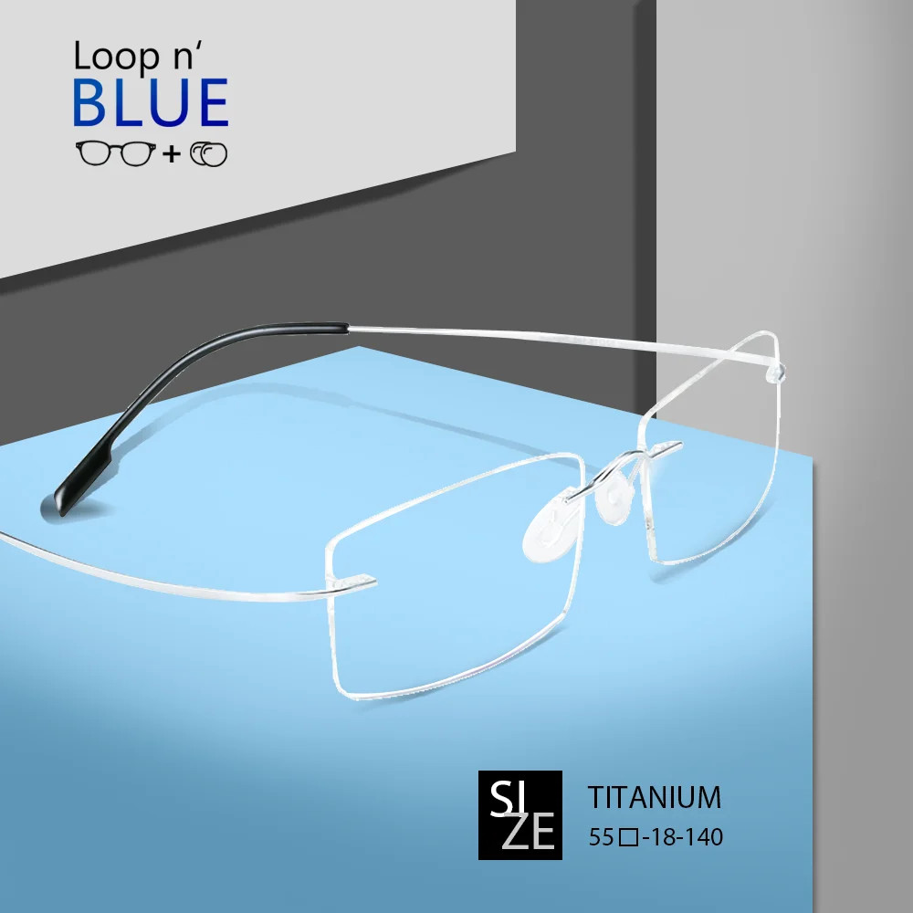 Бренд Loop из чистого титана оптические очки без оправы для мужчин и женщин винтов