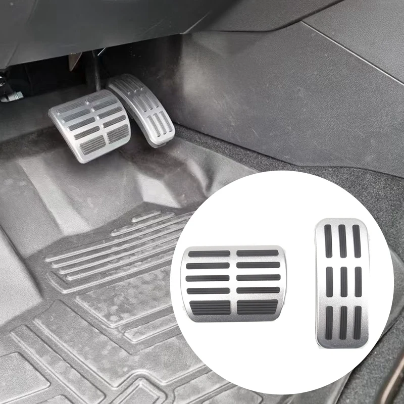 

2PCS Car Accelerator Brake Foot Pedal Auto Footrest Pedals Cover For Renault ZOE Car Styling