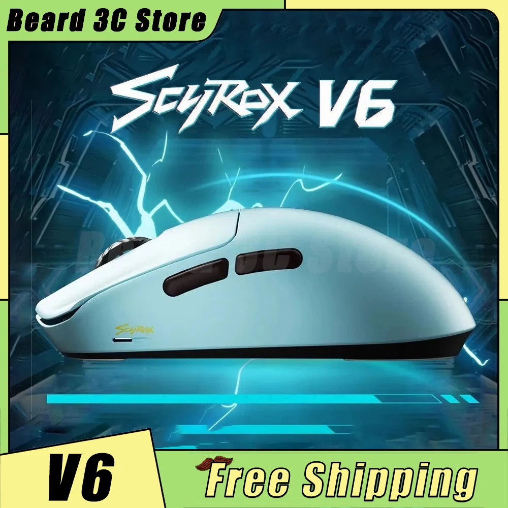 Беспроводная мышь Scyrox V6 PAW3950 с низкой задержкой игровая для киберспорта легкие