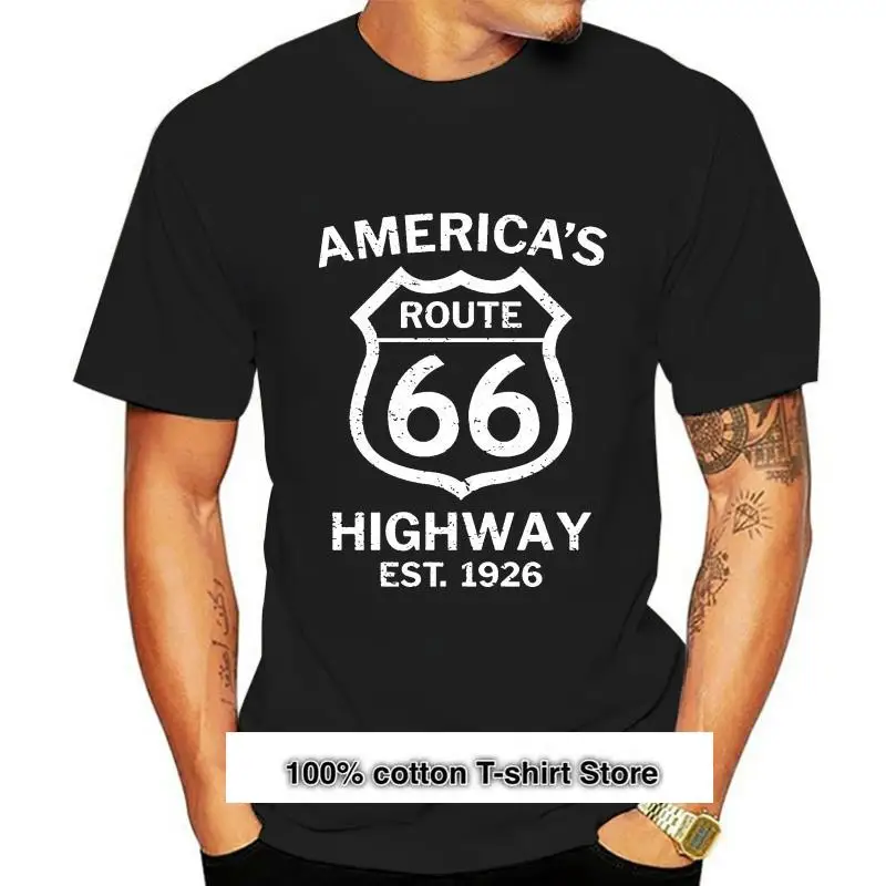 

Camiseta de la carretera de América de historic Route 66, Grunge descolorido