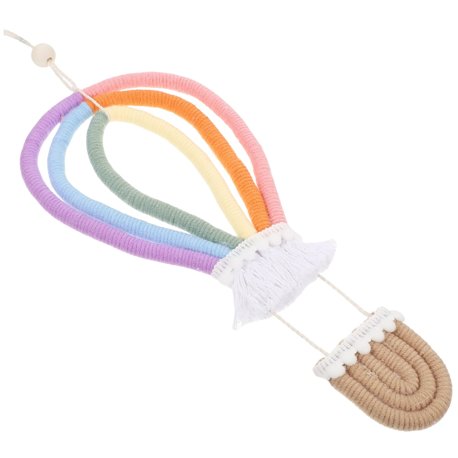 

Wall Rainbow Woven Balloon Air Hot Hanging Decoration Decor Hangings Macrame Tassel Pendants Nursery Room Garland Hand Bohemian