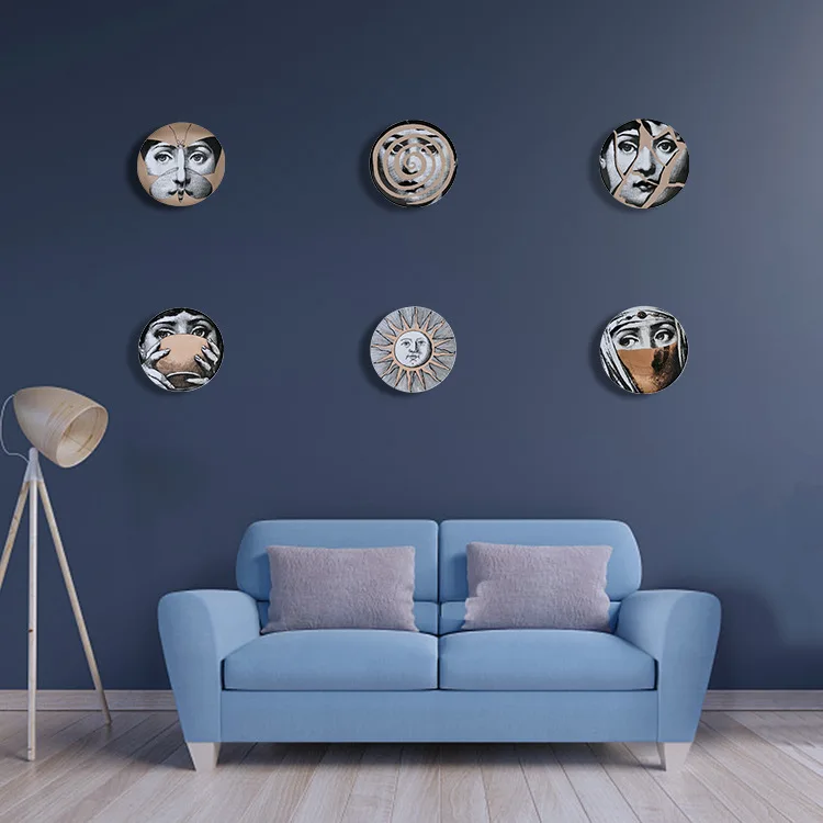 

8-Inch Decorative Hanging Plate Wall Hanging Decoration Dining Room/Living Room Decoration Italian Famous Ceramic Art Modern