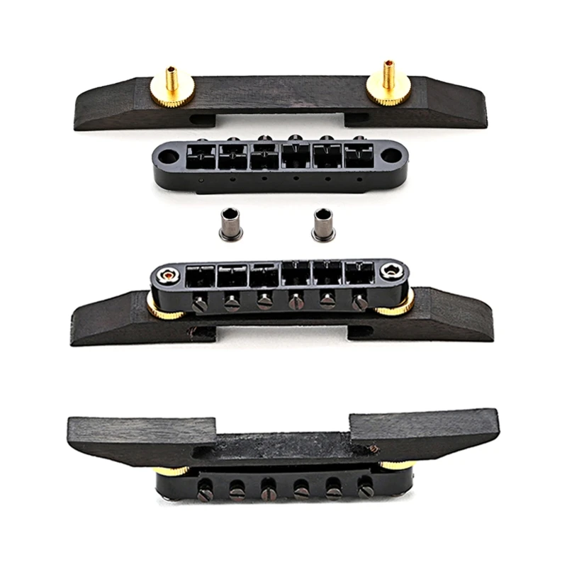 

Хромированная Регулируемая подставка из розового дерева, струна для джазовой гитары, роллер, седельный мост для LP Archtop Jazz Guitar