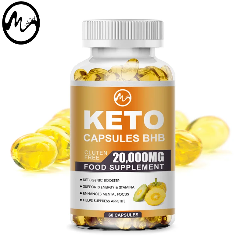 

Minch Keto Diet 120Pcs Capsules Fat For Burner Detox Appetite Suppressant Energy Supple For Weight Loss Slimming BHB Ketone Oil