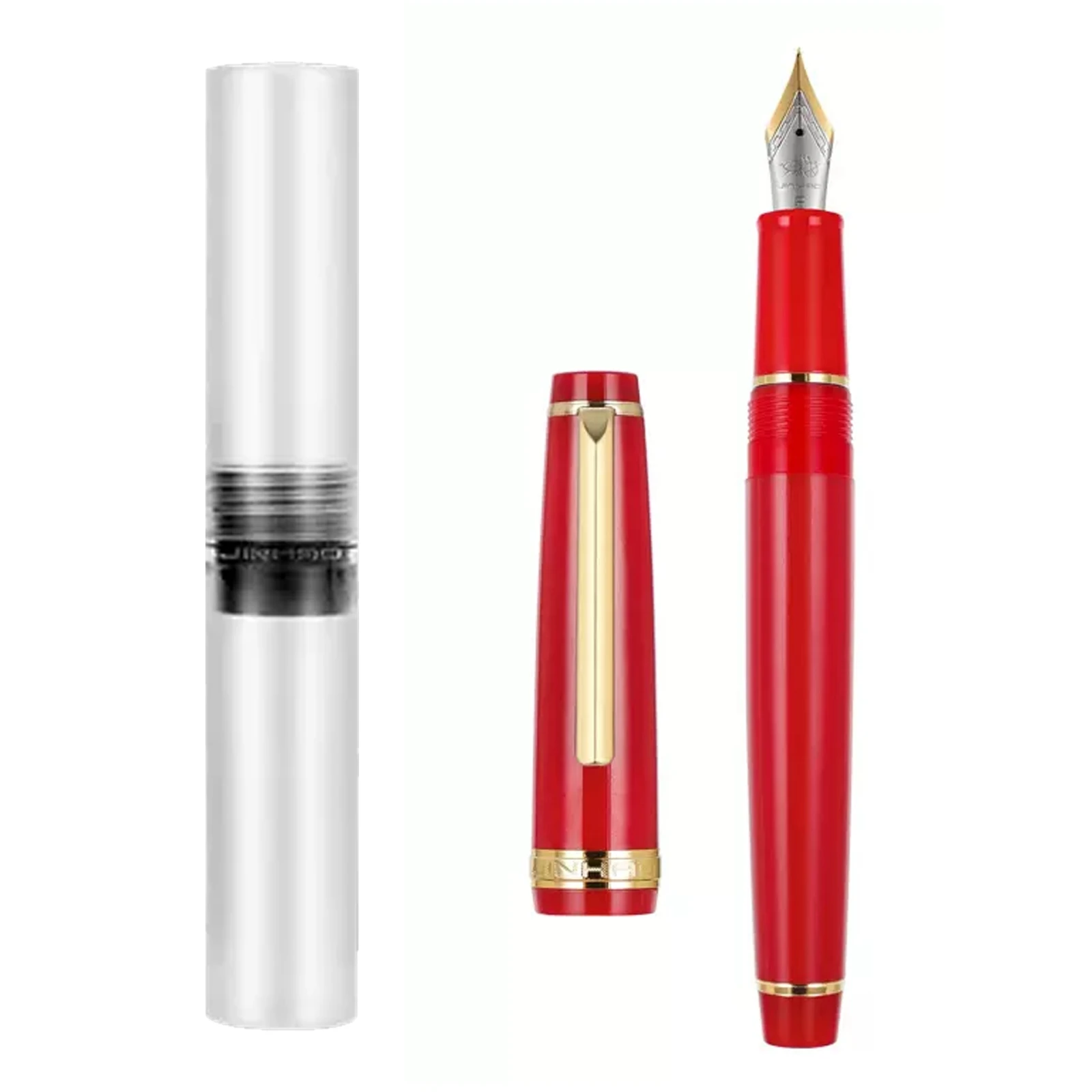 

Jinhao 82, акриловая авторучка, золотой зажим, наконечники F, 0,5 мм, розовый, зеленый, школьные канцелярские принадлежности, чернильные ручки для делового письма