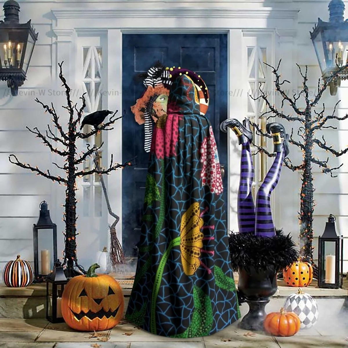 Женская накидка с капюшоном цветок кусама средневековый костюм ведьма вампир