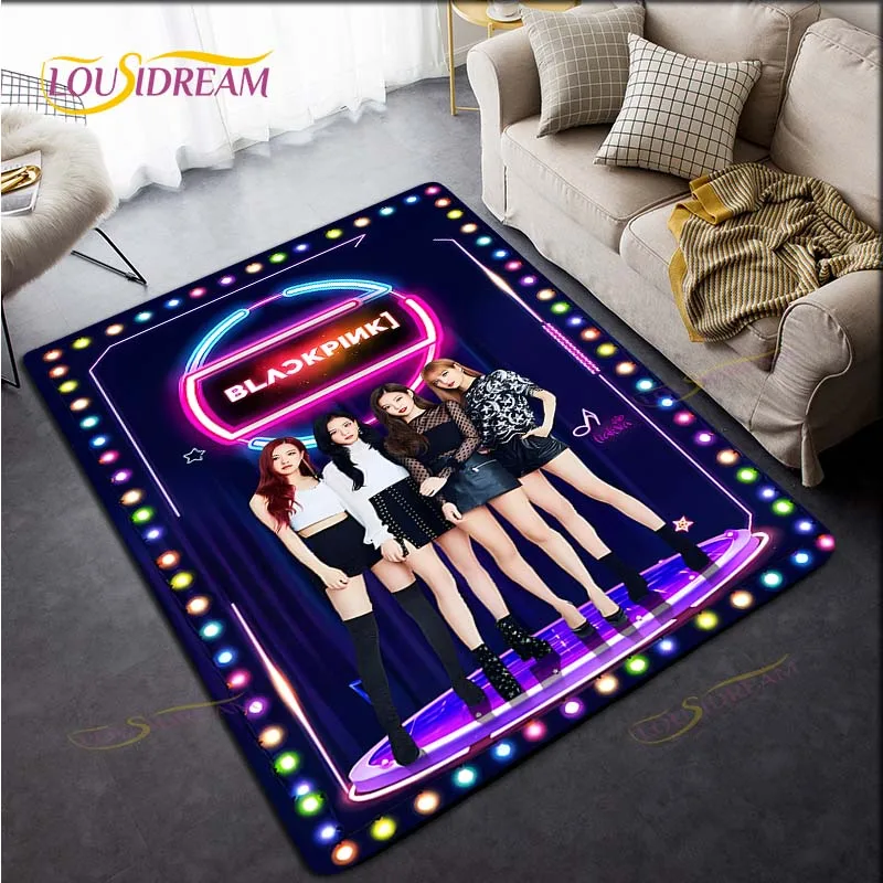 

Kpop Girl Group Carpet Kids Carpets Living Room Tea Table Mats Bedroom Rug Washable Floor Mats Household Area Mat