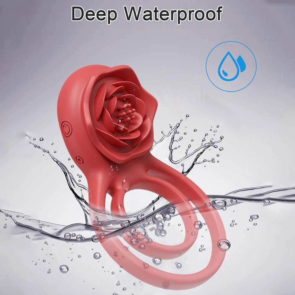 Jintrun вибратор с дистанционным управлением и кольцом для мужчин силиконовый