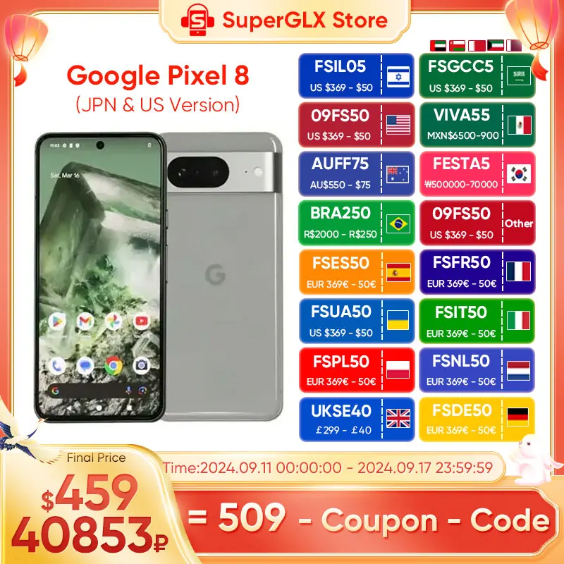 Смартфон Google Pixel 8, 8/128ГБ, 8/256ГБ, global | AliExpress