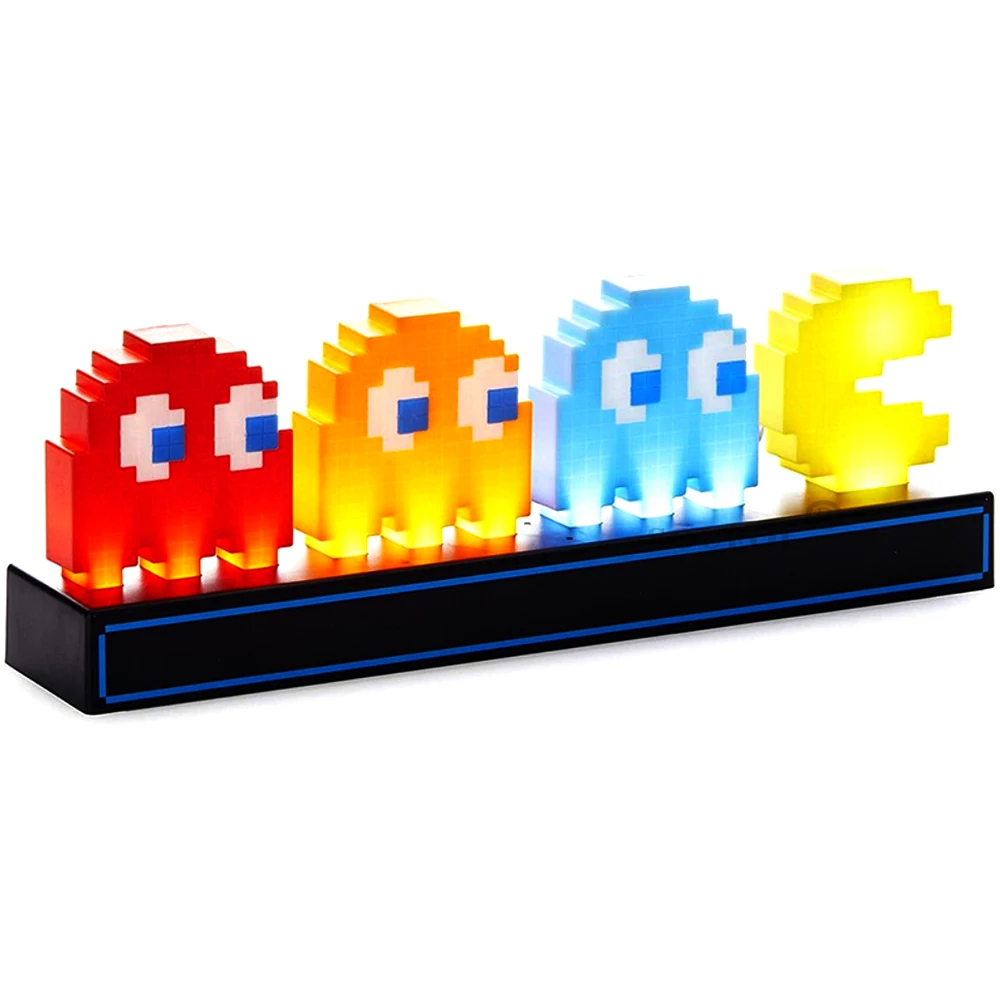 Новый пиксельный ночсветильник Pac Man светодиодная Иконка игры визуальная иллюзия