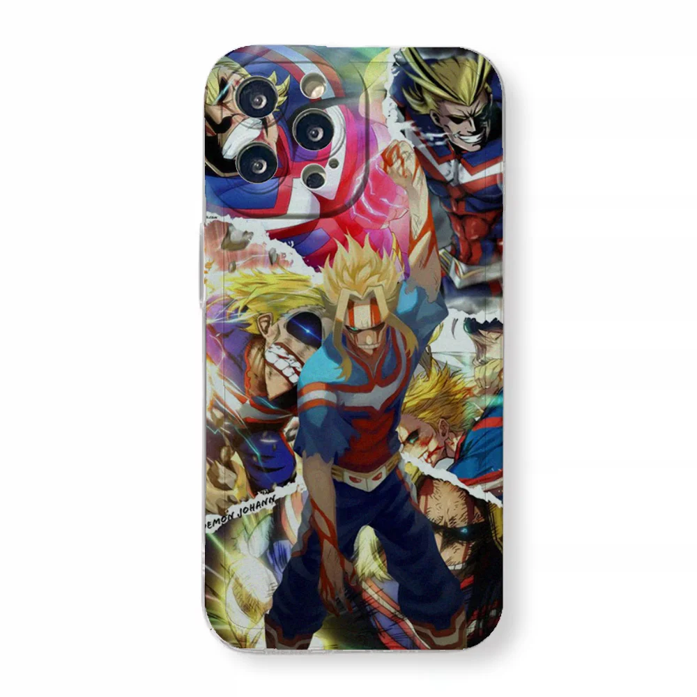 Чехол для телефона с аниме All Might Toshinori Yagi IPhone 11 12 13 14 15 Plus Pro Max прозрачный мягкий