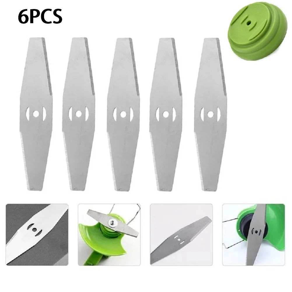 

5pcs 150mm Metal Grass String Trimmer Head Blade Replacement Steel Blades Lawn Mower Fittings For Garden Cutting Grass Blade
