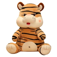 new simulation cartoon sitting tiger plush toy stuffed soft zodiac animal doll huggable pillow lifelike gifts