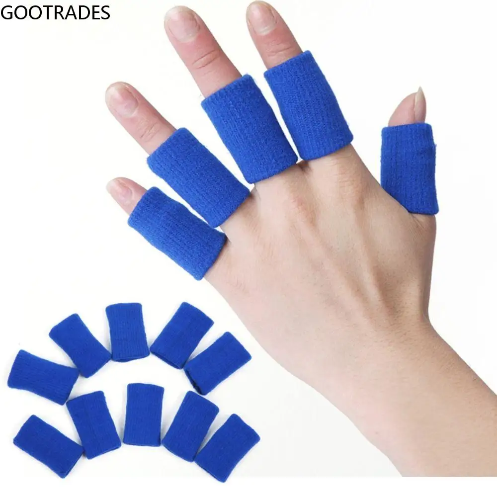 

5PCS Stretchy Sports Finger Sleeves Arthritis Support Finger Cover Outdoor Basketball Finger Protection Thumb Brace Protector