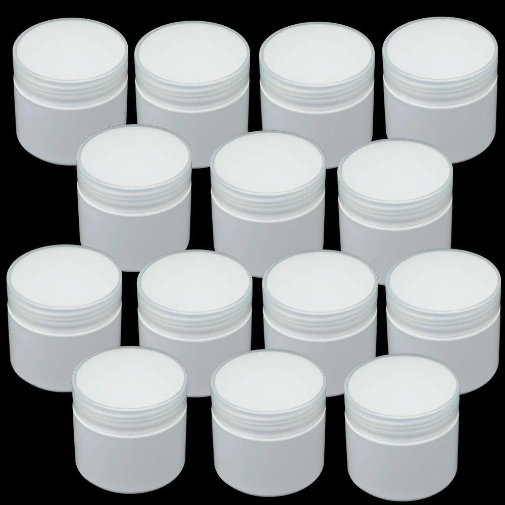 

50PCS Wholesale 50g White Plastic Cosmetic Cream Jar Transparent Lid Filling Bottle Empty Small Capacity Makeup