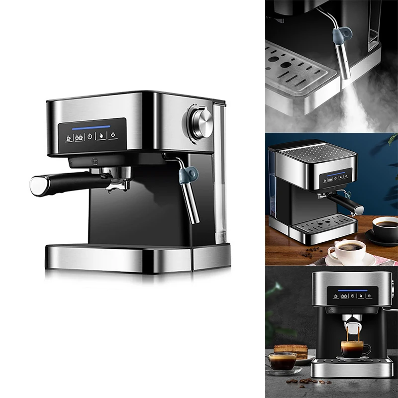 

220V Espresso Coffee Maker Machine Small Semi Automatic Italian Coffee Maker With Steam Fancy Milk Foam Maker