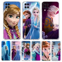cute elsa princess phone case for samsung galaxy a51 a71 a21s a12 a11 a31 a41 a52s a32 a01 a03s a13 a22 5g silicone clear cover
