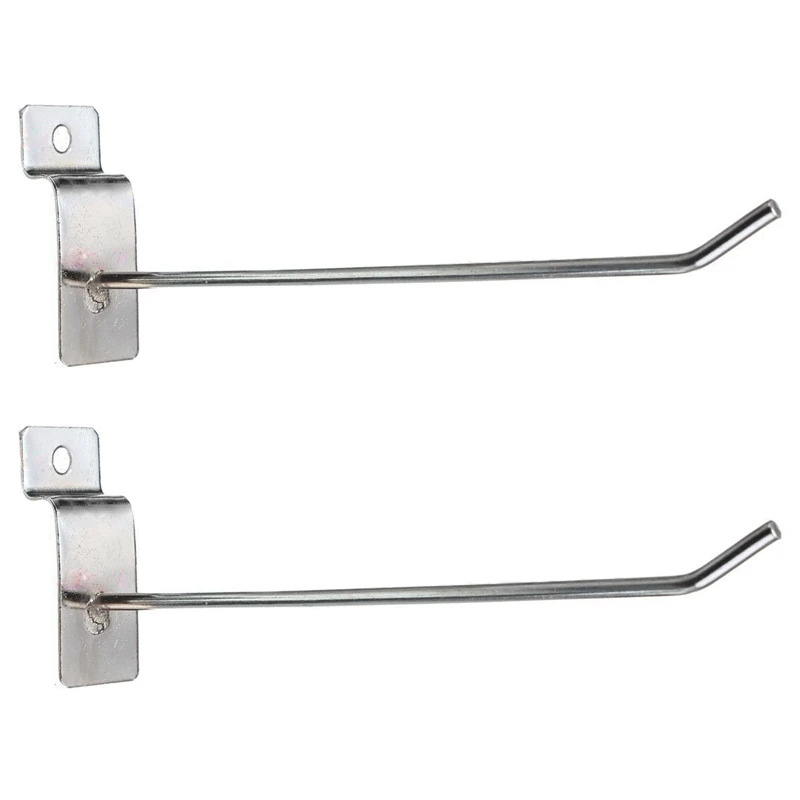

50 X Slatwall Single Hook Pin Shop Display Fitting Prong Hanger 150Mm