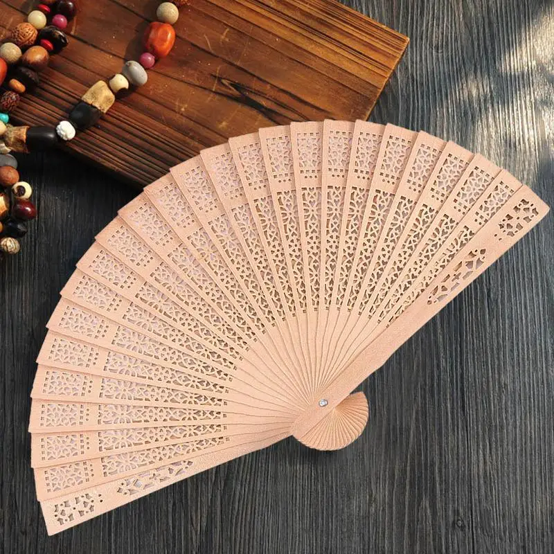 

Wooden Hand Fan Foldable Sandalwood Scented Hand Held Folding Fans Hand Fans For Wedding Decoration Home Birthdays Gifts