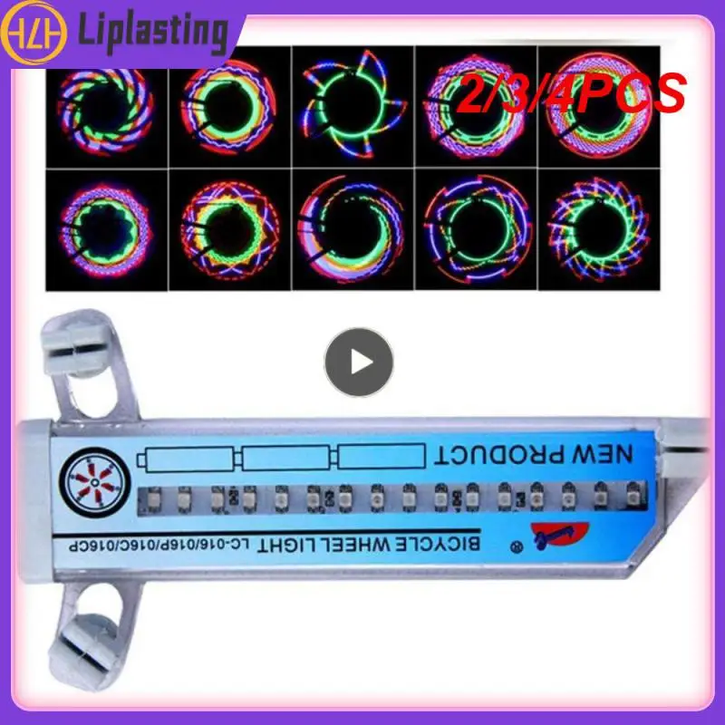 

2/3/4PCS Double Sided 32 LED Colorful Knight Mountain Bike Wheel Light Spoke Lights Warning Light Tire Signal Reflective Light