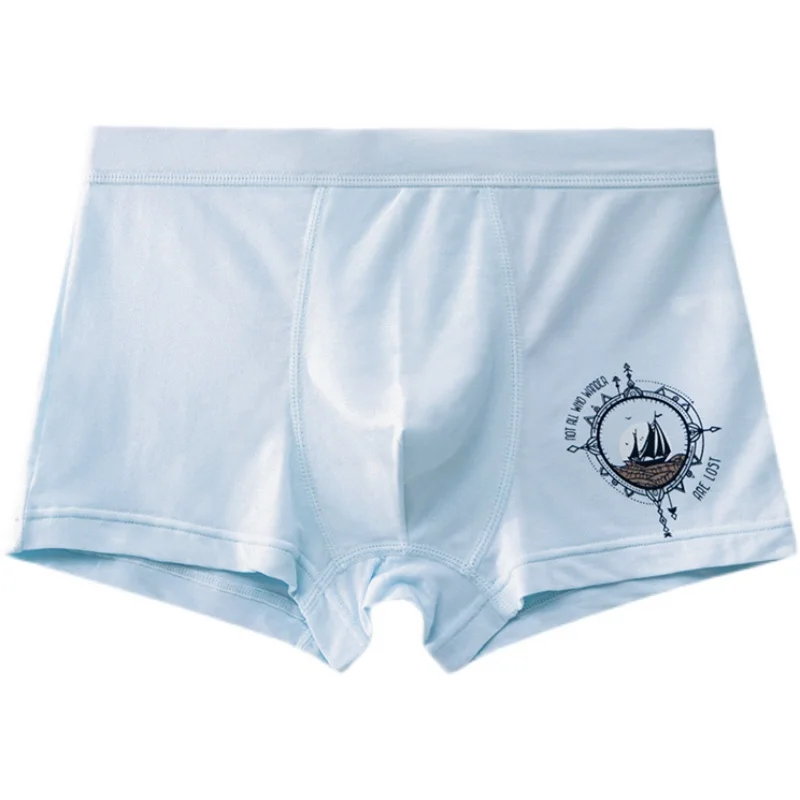 Летнее тонкое модальное молодежное нижнее белье для мальчиков на плоской