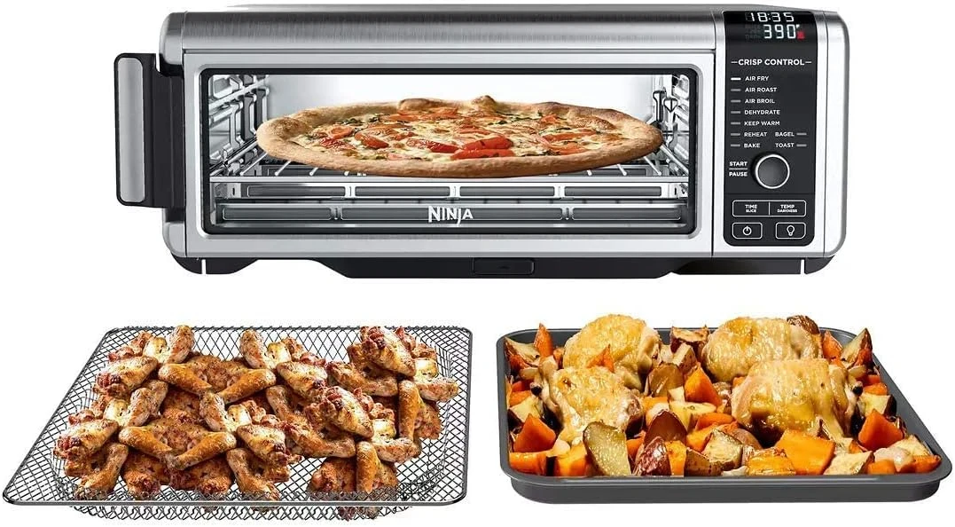 

Foodi 9-in-1 Digital Air Fry Oven, Air Roast/ Broil, Bake, Bagel, Toast, Dehydrate, Keep Warm, and Reheat, Stainless Steel (Rene