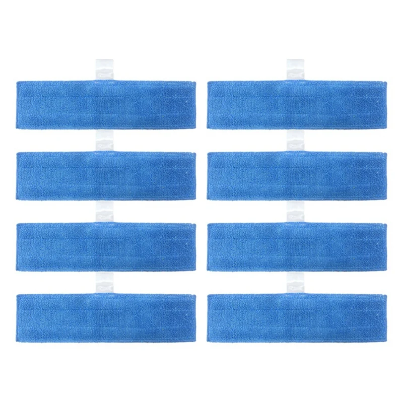 

8 Pcs Washable Reusable Microfibre Mop Cloths For Polti Moppy Steam Engine Household Cleaning Accessories