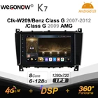 Автомобильное мультимедийное радио Ownice K7, Android 10, для clk-W209Benz Class G 2007-2012  2009 AMG видео 6G + 128G, коаксиальный HDMI 4G LTE 360