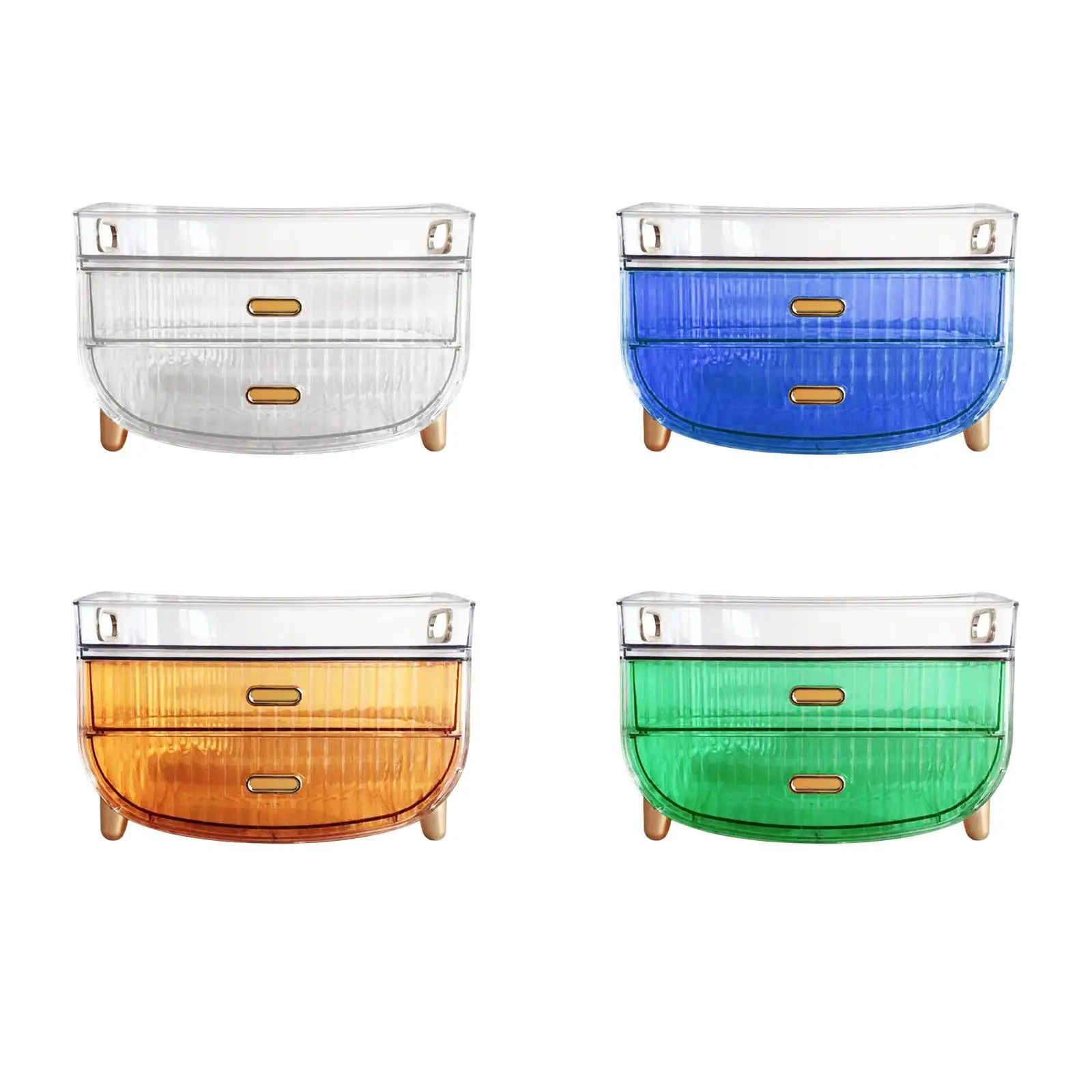 

3-ярусная коробка для косметики, настольная коробка для хранения, органайзер для косметики, косметичка для ванной комнаты