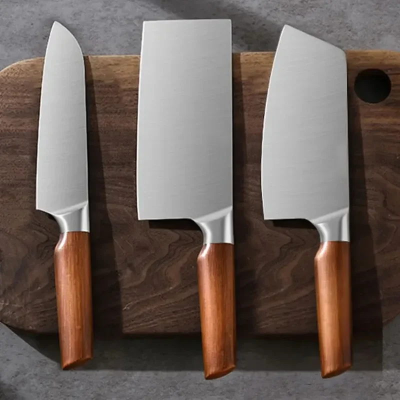 Японский кухонный нож шеф-повара из нержавеющей стали Нож двойного назначения